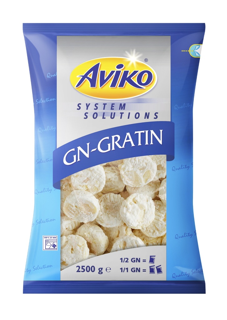 AARDAPPELGRATIN GASTRONORM -AVIKO 4 X 2.5 KG  GN  -18°C