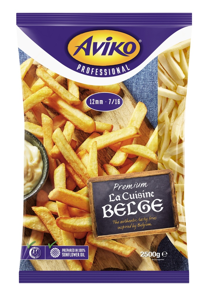 AARDAPPELFRIET-CUISINE BELGE ARTIS.-AVIKO- 5X2.5 KG ** -18°C