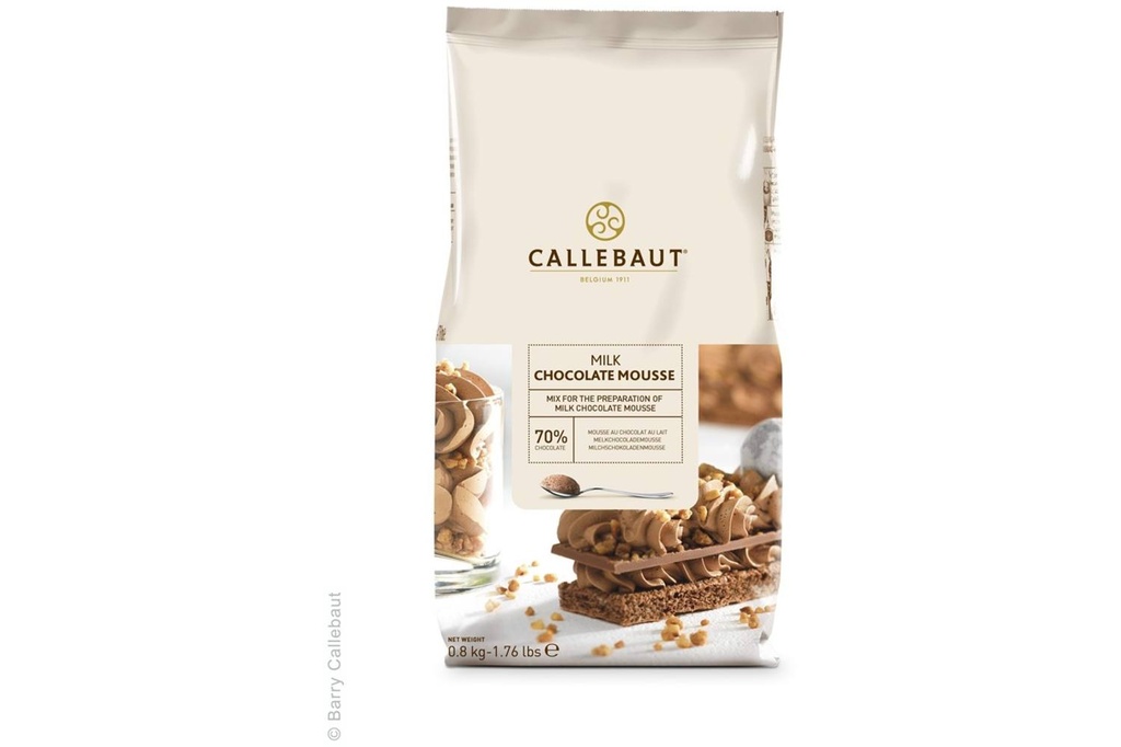 MILK CHOCOLAT MOUSSE MIX P - POWDER  -CALLEBAUT  10X800 GRAM