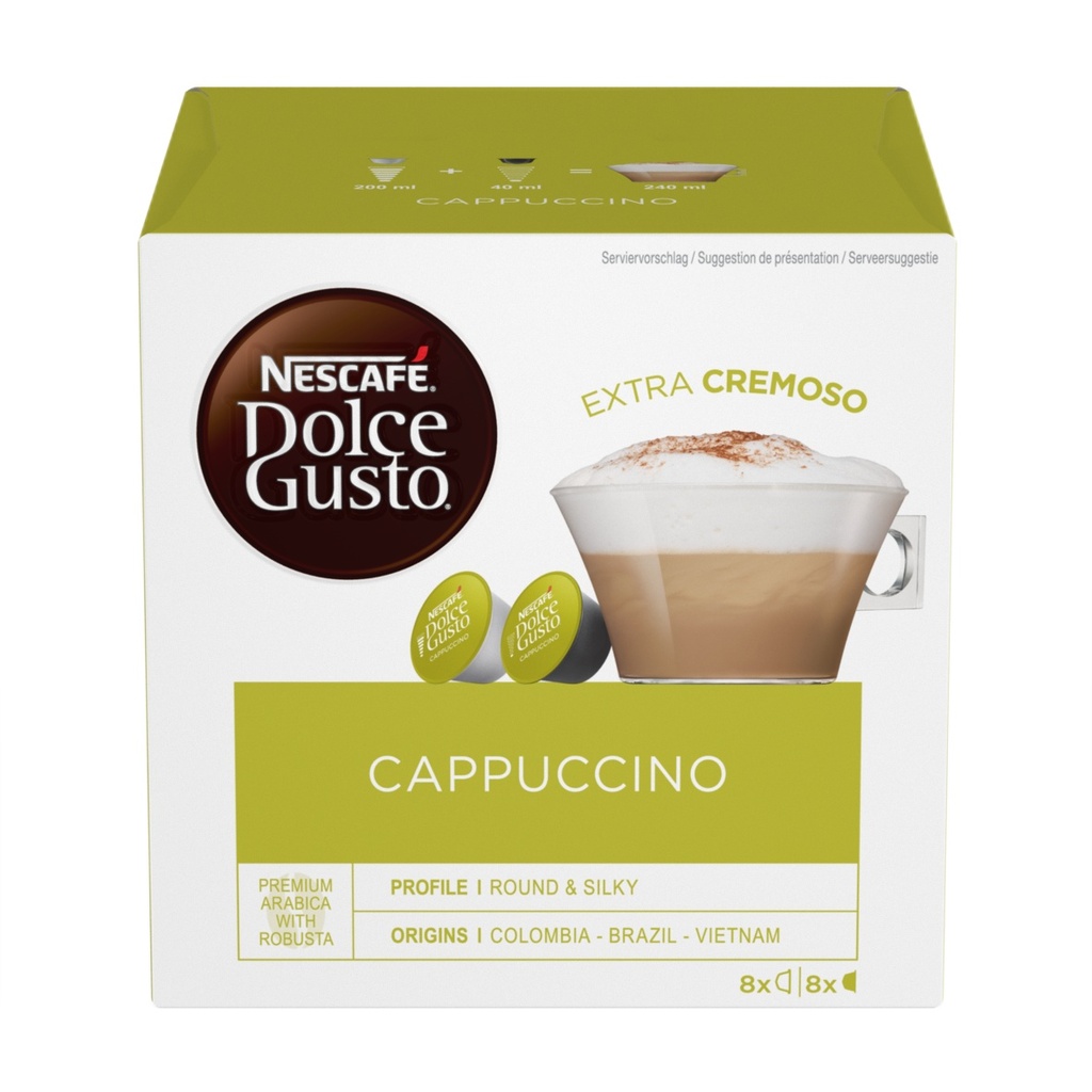 CUP KOFFIE DOLCE GUSTO-CAPPUCCINO-4X16X6X186,4GR
