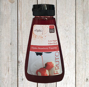 ELLPHI FRUTO/TOPPING STRAWBERRY (WITH SUGAR SUBSTITUTE) 12X250ML BOTTLE