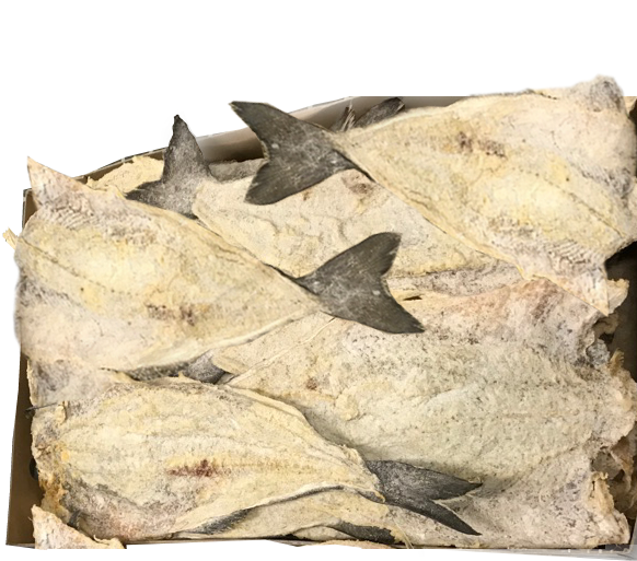 SALTHED FISH, MAKAYABU-9KILO/BOX, 32-35 PIECES,FRIGO, MAX +5°C