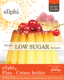 ELLPHI-FLAN / CREME BRULE POWDER MIX (WITH SUBSTITUTE SUBSTITUTE) 6X500GRAM - WITH WATER OR MILK